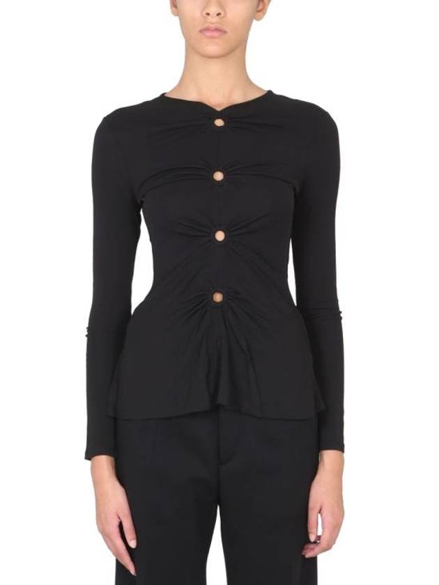 22FW 프로엔자슐러 화이트 레벨 가디건 WL2244323 JY086001 BLACK