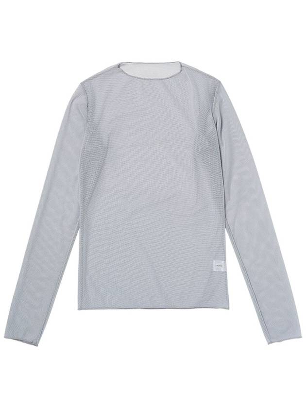 MESH LONG SLEEVE_LIGHT GRAY