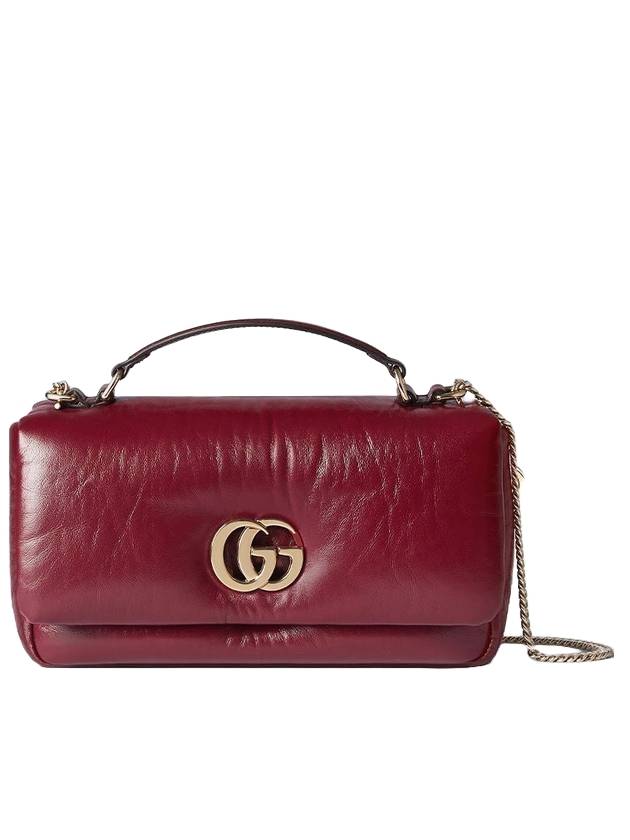 구찌 GG 밀라노 스몰 탑핸들 크로스 백 레드