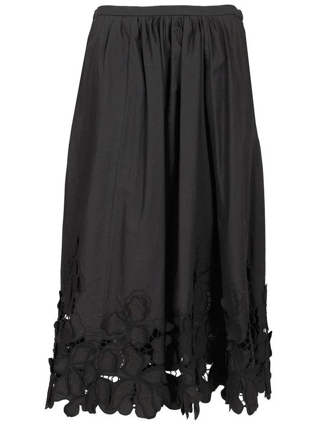 포르테 포르테 포플린 자수 스커트