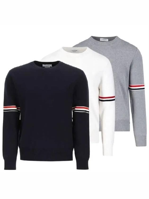 25SS 톰브라운 남성 삼선 RWB 암밴딩 밀리노스티치 니트 MKA326A Y3001