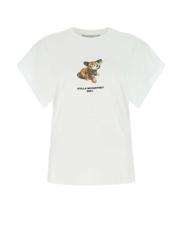 스텔라 맥카트니 화이트 코튼 티셔츠 6021463SPW67 9000