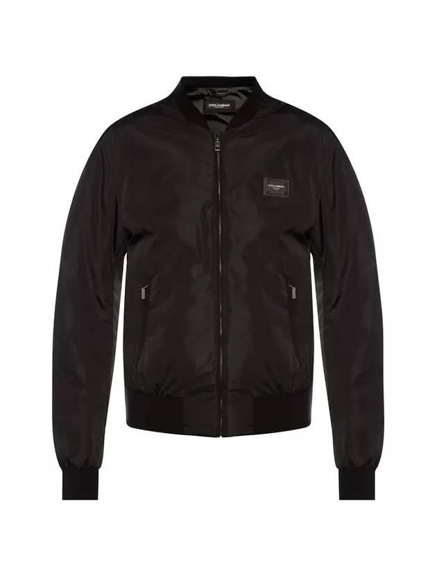 돌체앤가바나 브랜드 태그 나일론 자켓 블랙