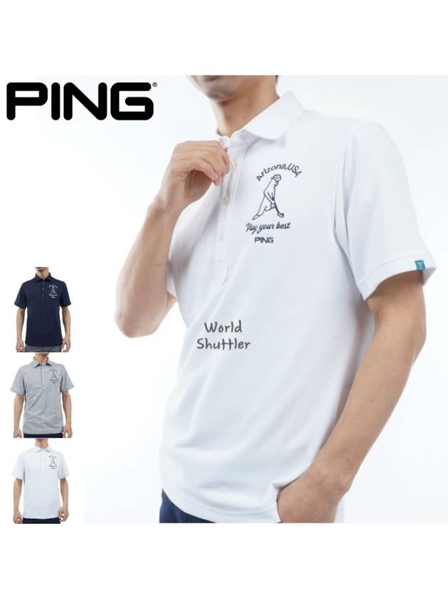 24SS 핑골프웨어 남자골프반팔 여름카라티셔츠