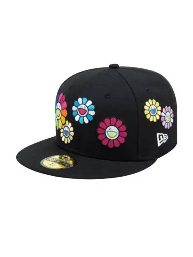 뉴에라 x 무라카미 타카시 오하나 올 오버 캡 블랙 New Era x Murakami Takashi Ohana All Over Sized Cap Black