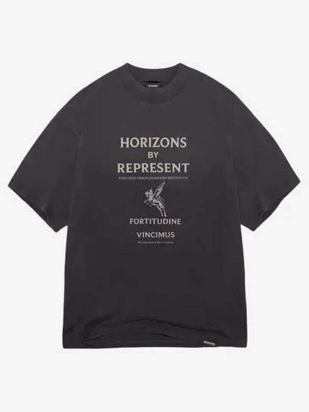 리프레젠트 호라이즌 티셔츠 에이지드 블랙 Represent Horizons T Shirt Aged Black
