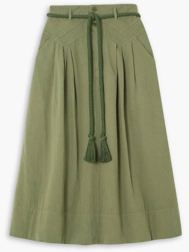 NB07 더 그레이트 여성 스커트 The Field belted cotton twill midi skirt 1647597302750565