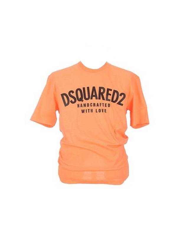 디스퀘어드2 드라이 가이 반팔 티셔츠 오렌지