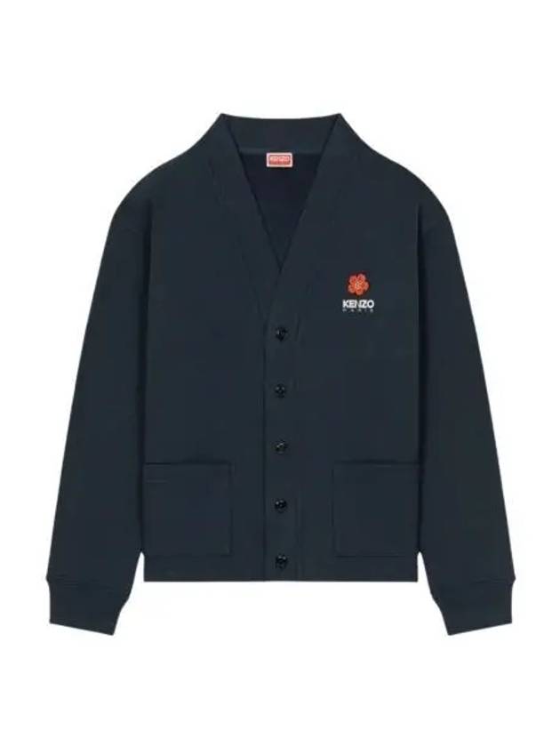 겐조 보케 플라워 코튼 가디건 미드나잇 블루 Kenzo Boke Flower Cotton Cardigan Midnight Blue
