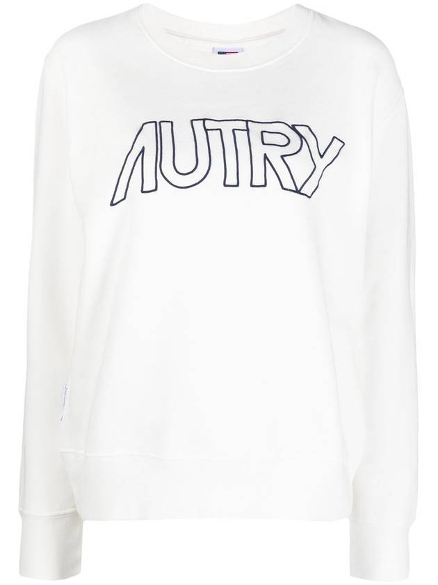 Autry 로고 자수 크루넥 스웨트셔츠