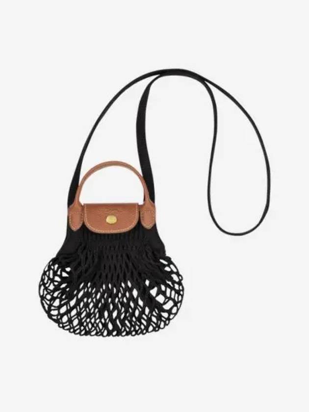 롱샴 르 플리아쥬 필렛 크로스바디백 XS 블랙 Longchamp Le Pliage Filet Crossbody Bag XS Black