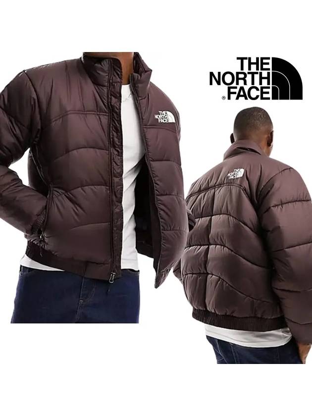 노스페이스 패딩 TNF 2000 로고 탑 푸퍼 재킷 브라운