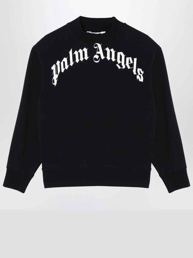 Black Cotton Sweatshirt With Logo