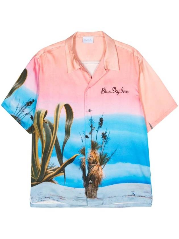 Blue Sky Inn 남성 PRINTED VISCOSE 셔츠 BS2304SH075DESERT