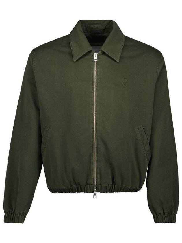 AMI 탄성 밑단 지퍼 재킷