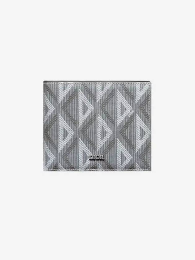 디올 CD 다이아몬드 캔버스 지갑 그레이 Dior CD Diamond Canvas Wallet Grey