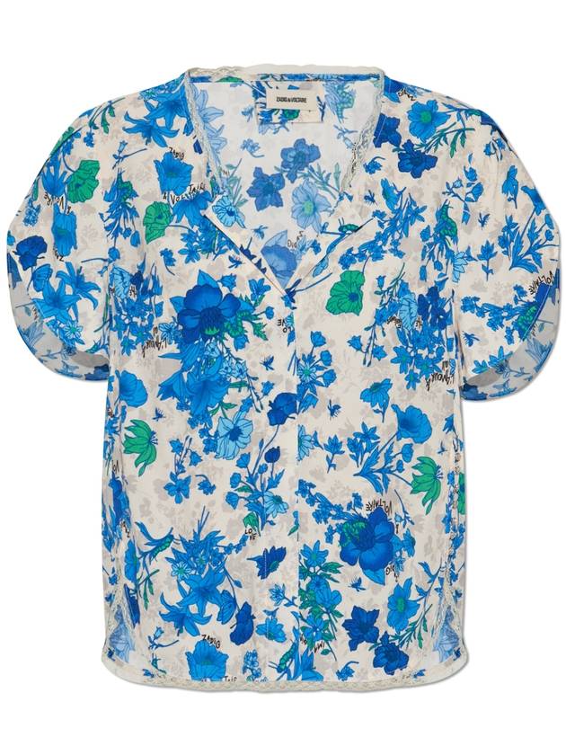 24FW 쟈딕앤볼테르 여성 블라우스 Zadig & Voltaire Top 'Tiffiny'  Women's  Blue