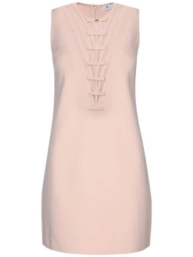 엘리자베타 프란치 투명 디테일 앤 리본 드레스 AM42S51E2_AR6