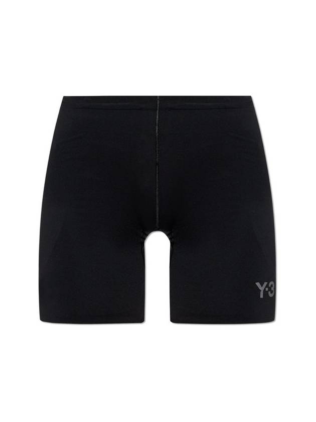 Y-3 로고 프린트 숏 러닝 레깅스