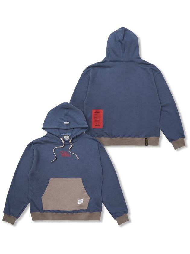 STIGMA Vatos Mix Oversized Hoodie Deep Blue