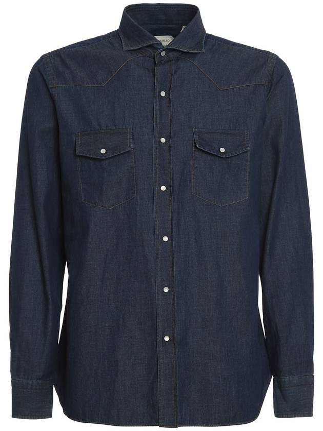 Borriello Napoli Passion Green denim shirt
