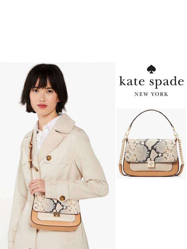 케이트스페이드 가방 피비 스네이크 엠보싱 플랩 크로스바디백 KF550