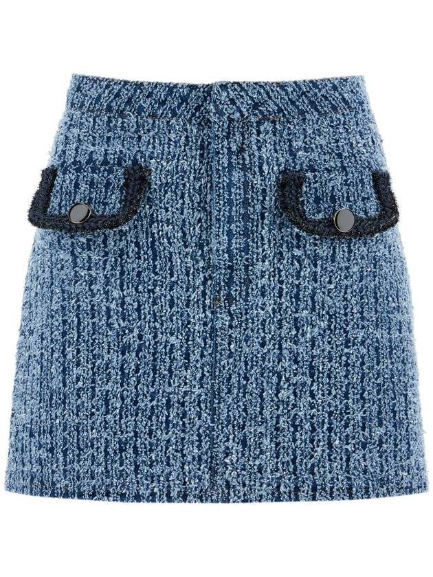 Distressed Denim Mini Skirt