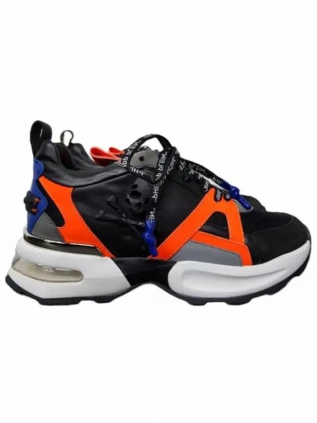 필립플레인 러너 스컬 레더 로우탑 스니커즈 블랙