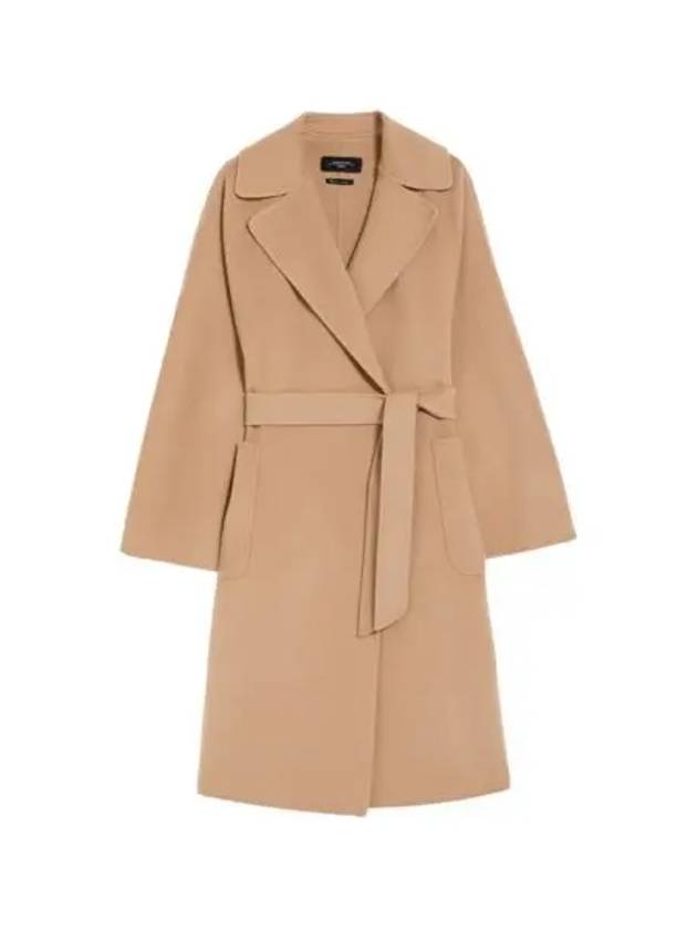 W 위켄드 막스마라 로보 랩 코트 사틴 울 카멜 W Weekend Max Mara Rovo Wrap Coat In Wool Camel