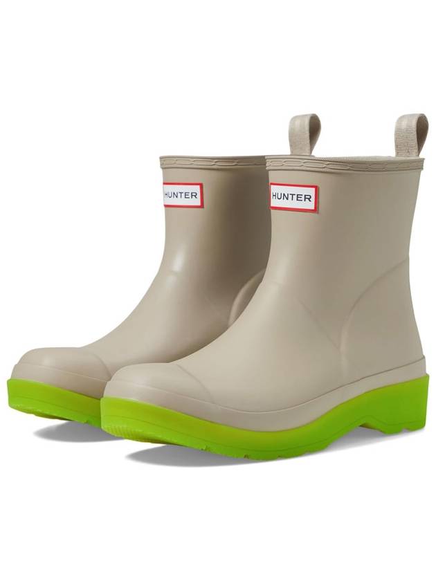 헌터 여성 플레이 숏 트랜슬루센트솔 레인 부츠 Grey