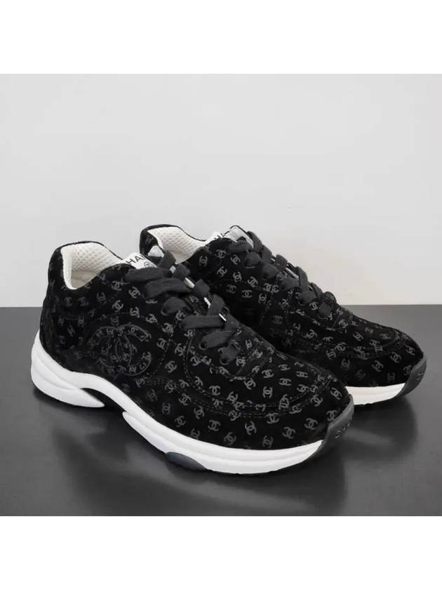 샤넬 CC로고 패턴 여성 스니커즈 블랙