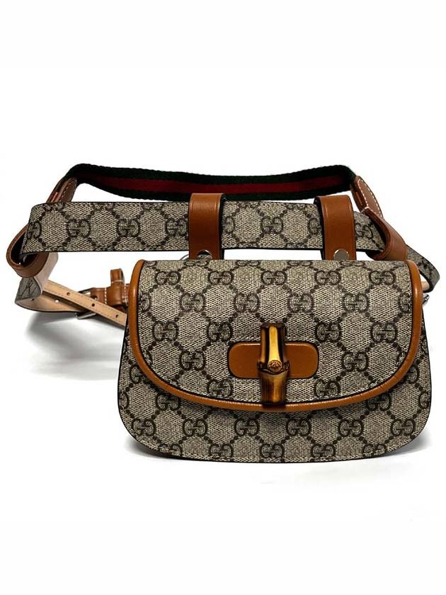 GUCCI뱀부 버클 1947 GG 수프림 플랩 홀스빗 미니 벨트백 681137 UIQEN 8288