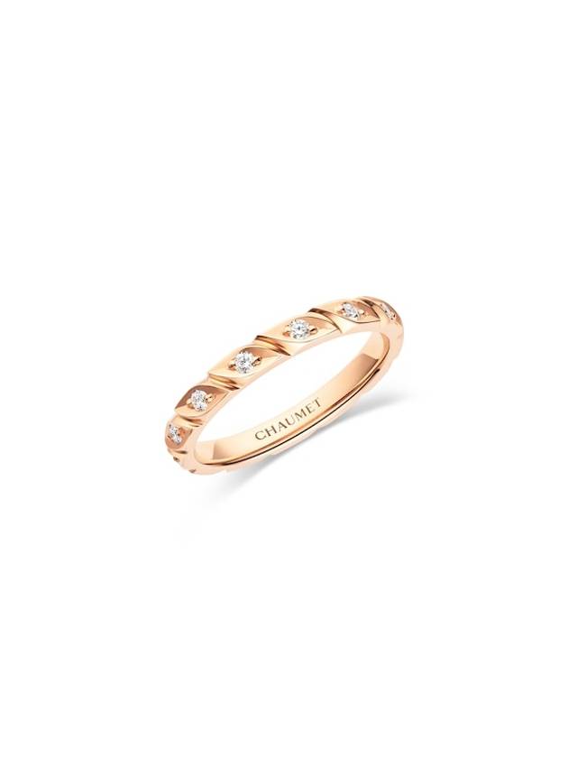 쇼메 Torsade de Chaumet 웨딩 밴드로즈 골드 다이아몬드 082726