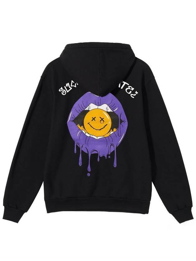 아케인 펑크 퍼플 립 후드 블랙