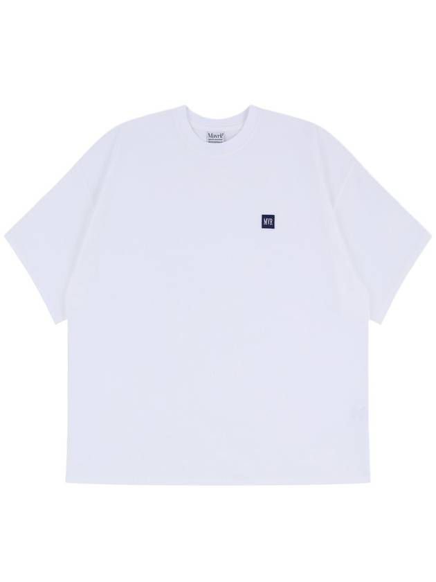 MAVRK 남녀공용 블루칩 오버핏 반팔 티셔츠 화이트
