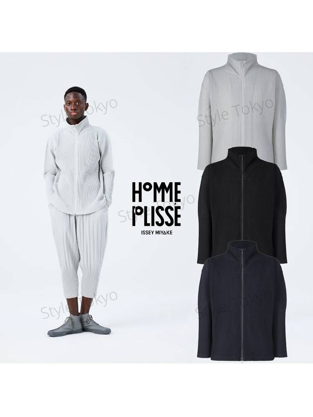 이세이미야케 옴므플리세 베이직 하이넥 집업 자켓 3컬러 HP55JL440