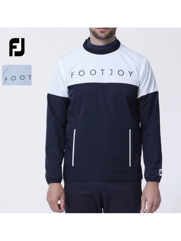 풋조이 23FW 남성 골프웨어 겨울 방풍 크루넥 풀오버 자켓