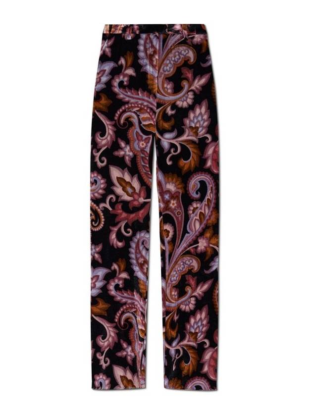 에트로 페이즐리 벨벳 팬츠
