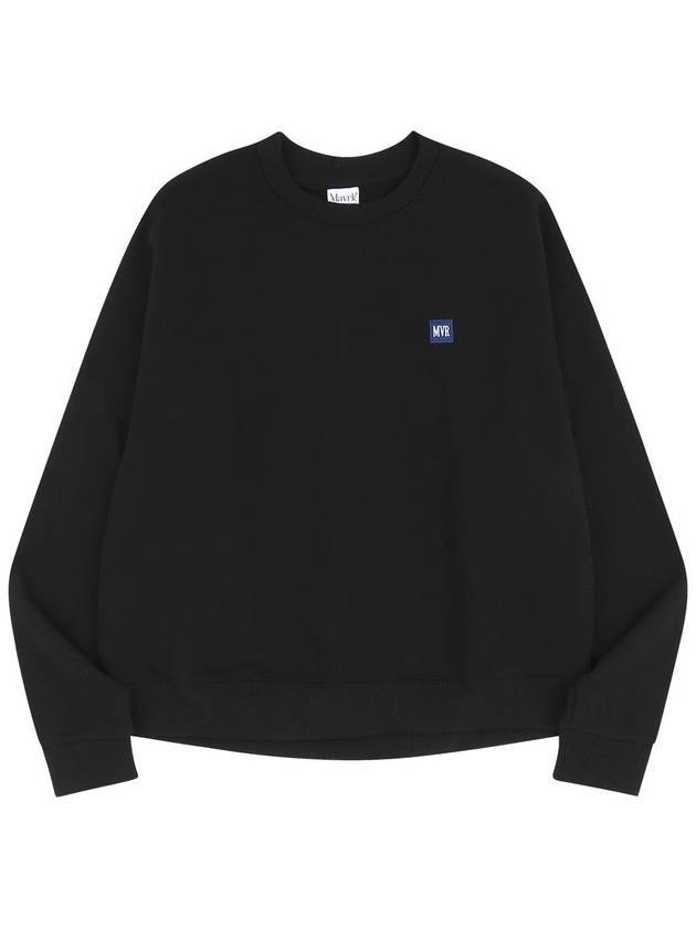 매버릭 MVR 패치 로고 슬릭 맨투맨 블랙