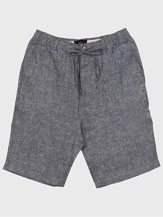 이카룩 웨이스트 밴딩 캐주얼 린넨 쇼츠