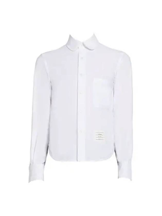 톰브라운 옥스포드 라운드 칼라 내로우 핏 롱슬리브 셔츠 화이트 Thom Browne Oxford Round Collar Narrow Fit Long Sleeve Shirt White