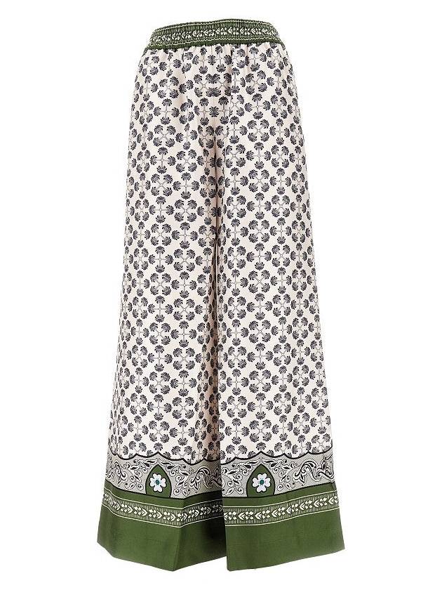 LA DOUBLE J Printed silk palazzo pants