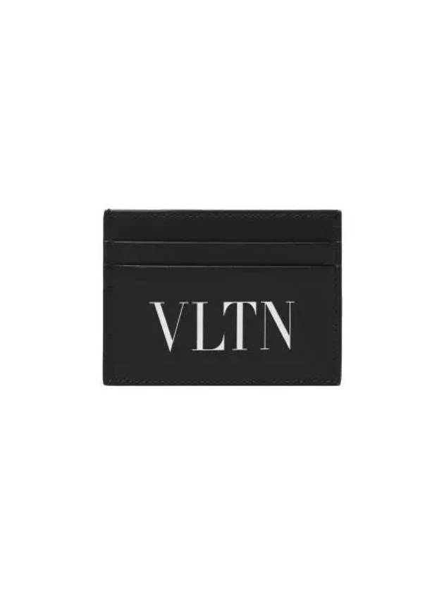 발렌티노 로고 시그니쳐 싱글 카드 홀더 블랙 Valentino Logo Signature Single Card Holder Black