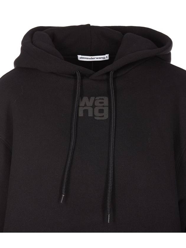 T By Alexander Wang 로고 프린트 드로스트링 후드 티셔츠 T By Alexander Wang Logo Printed Drawstring Hoodie