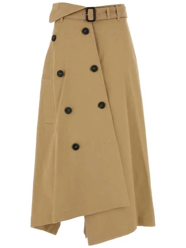 위켄드 맥스 마라 비대칭 헴 스트레치 볼로냐 스커트 2425106102600_001