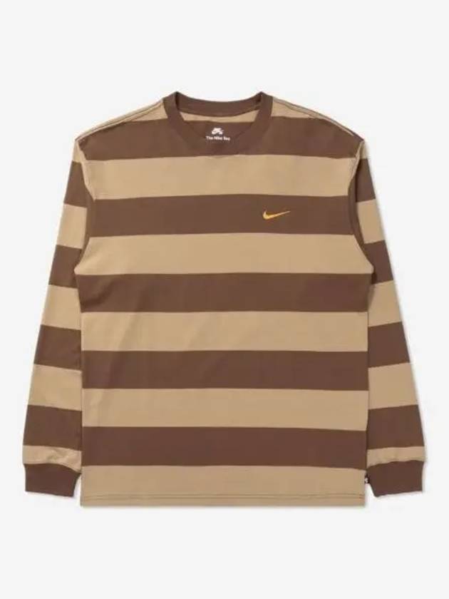 나이키 SB 스트라이프 롱슬리브 티셔츠 카카오 와우 다크 드리프트우드 아시아 Nike SB Stripe Long Sleeve T Shirt Cacao Wow Dark Driftwood Asia