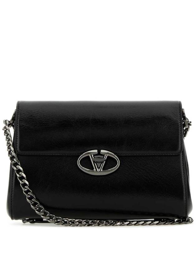 발렌티노 가라바니 Black leather VLogo shoulder 5W0B0Q63IAP 0NO