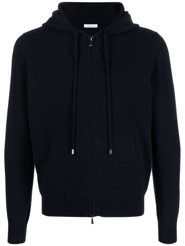 Malo Full-zip bomber jacket with hood