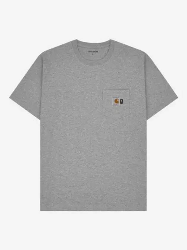 칼하트 WIP x 아이앱 스튜디오 숏슬리브 포켓 루즈 티셔츠 그레이 헤더 Carhartt WIP x IAB Studio S S Pocket Loose T Shirt Grey Heather