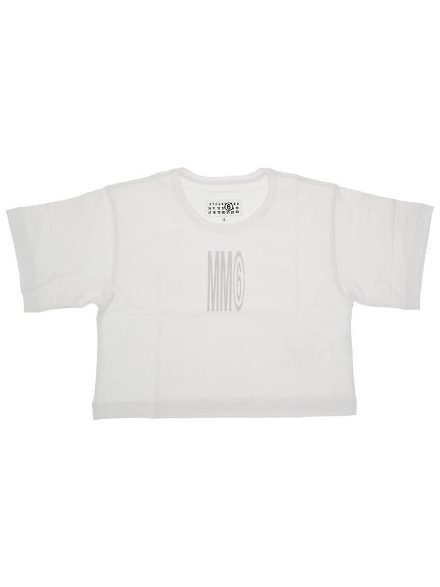 MM6 Logo print cropped T-shirt